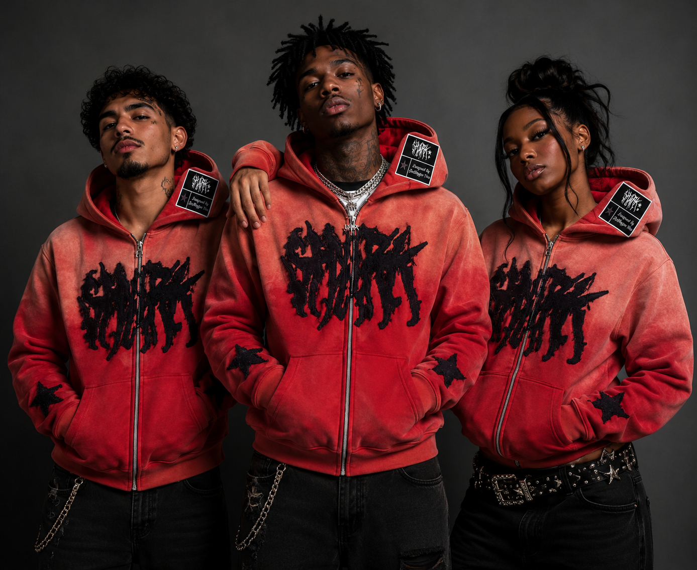 Sunset SHARK Hoodie- RED