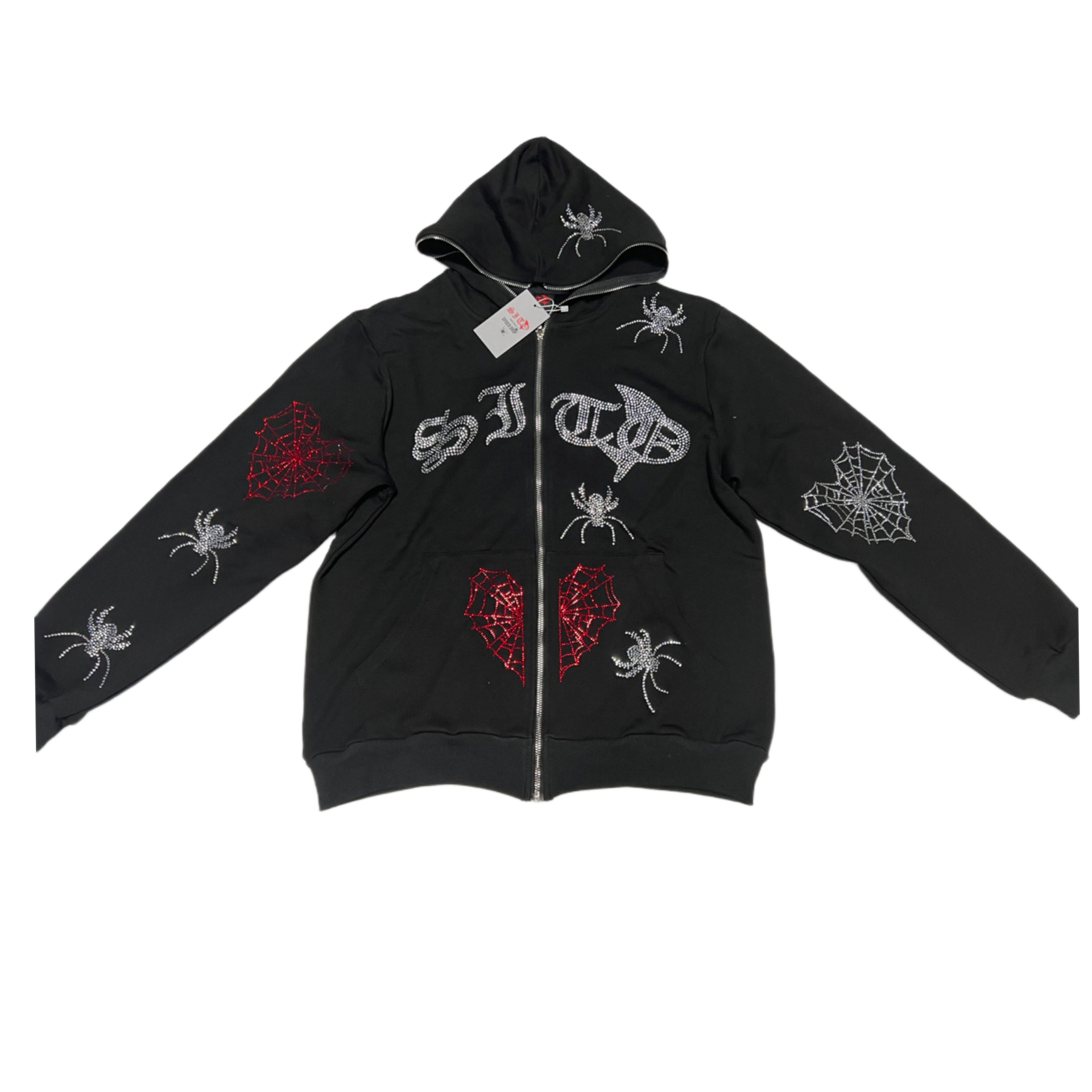 I love spider ブラック パーカー Love Spider Hoodie – SITO