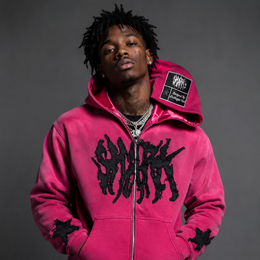 Sunset SHARK Hoodie- Hot Pink