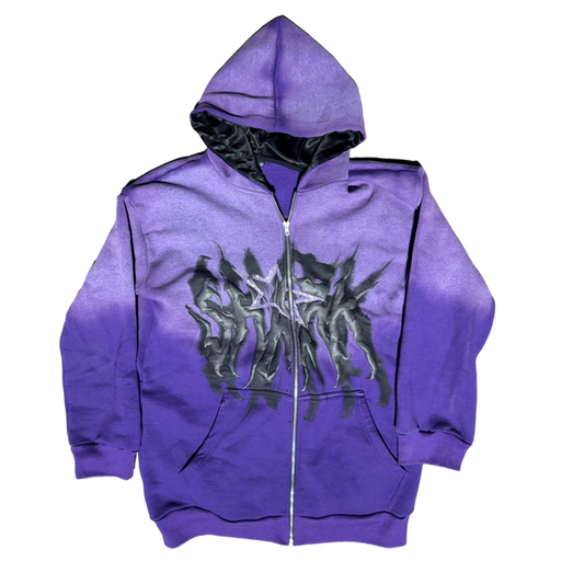 Faded SHARK Zip Up- PURPLE