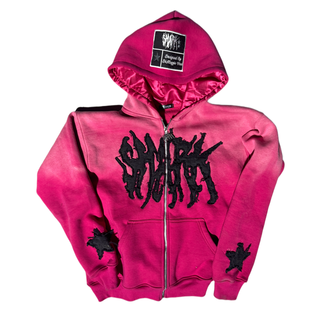 Sunset SHARK Hoodie- Hot Pink