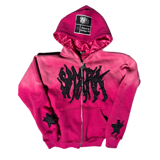 Sunset SHARK Hoodie- Hot Pink