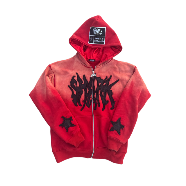 Sunset SHARK Hoodie- RED