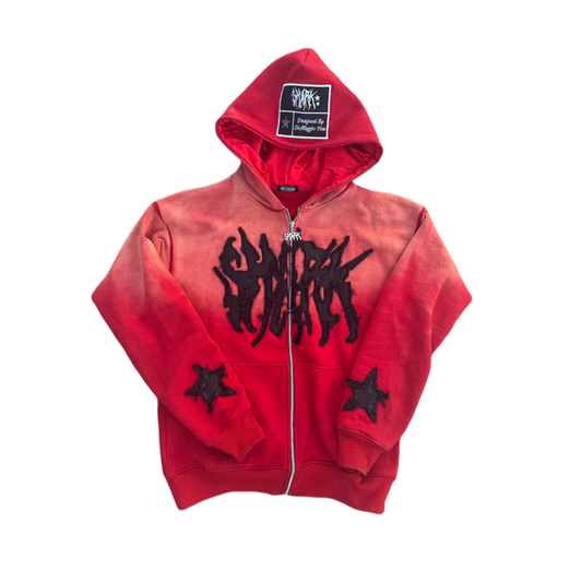 Sunset SHARK Hoodie- RED